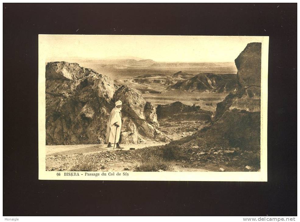 CPA ALGERIE N°66 BISKRA  PASSAGE DU COL DE SFA