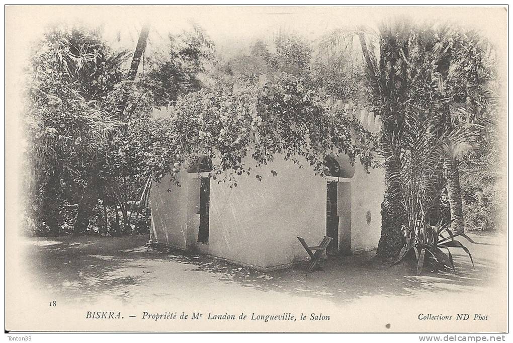 BISKRA  - ALGERIE - Propriété de M Landon de LONGUEVILLE - Le Salon  - 301212