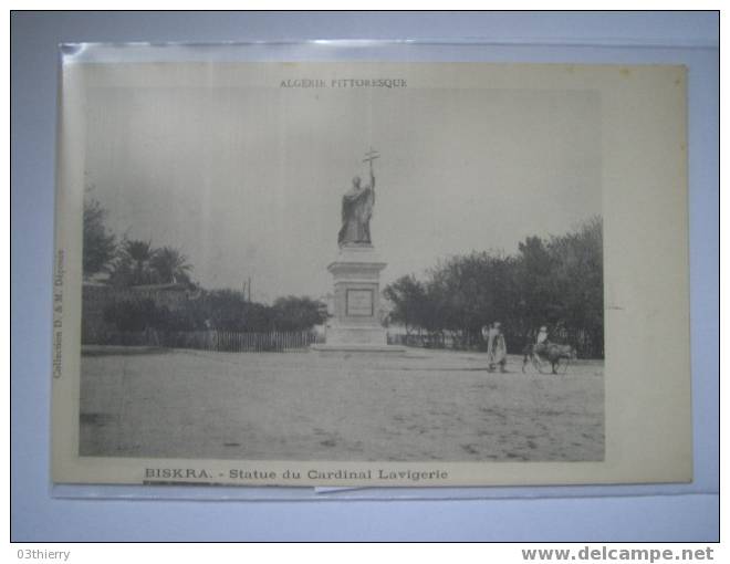 CPA-ALGERIE-BISKRA-STATUE DU CARDINAL LA VIGNERIE-