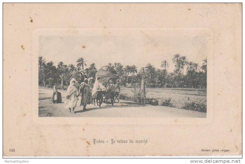 CPA - PAYS ETRANGER-ALGERIE- BISKRA - Le retour du Marché