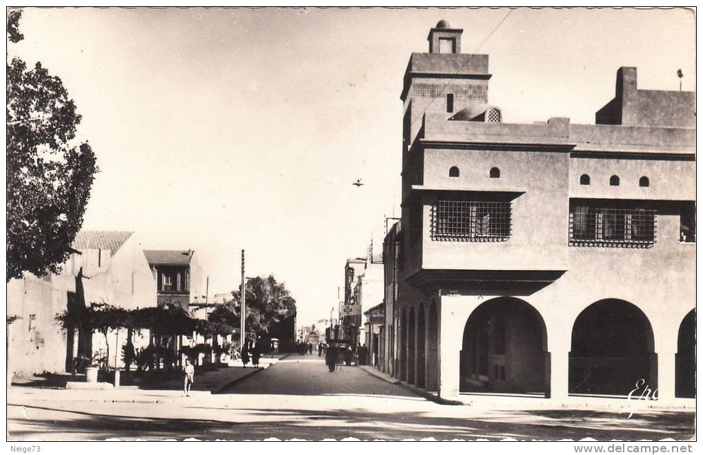 carte des années 50 de Biskra - Crédit foncier et rue Berthe