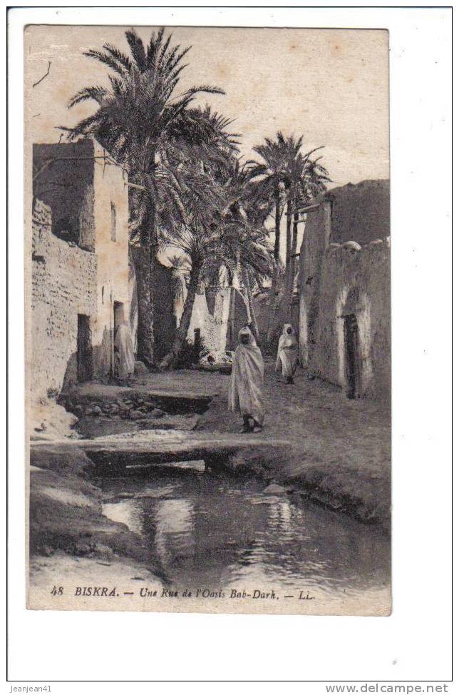 48    BISKRA.  -   Une  Rue  de  l´ Oasis  Bab-Dark.      -   LL.