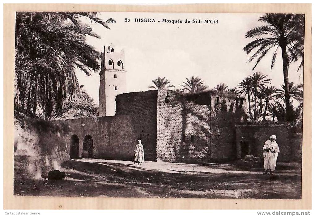 BISKRA MOSQUEE SIDI M´CID 1930s ¤ CAP 50 ¤ ALGERIE ALGERIA ALGERIEN ARGELIA ALGERIJE ¤551AA