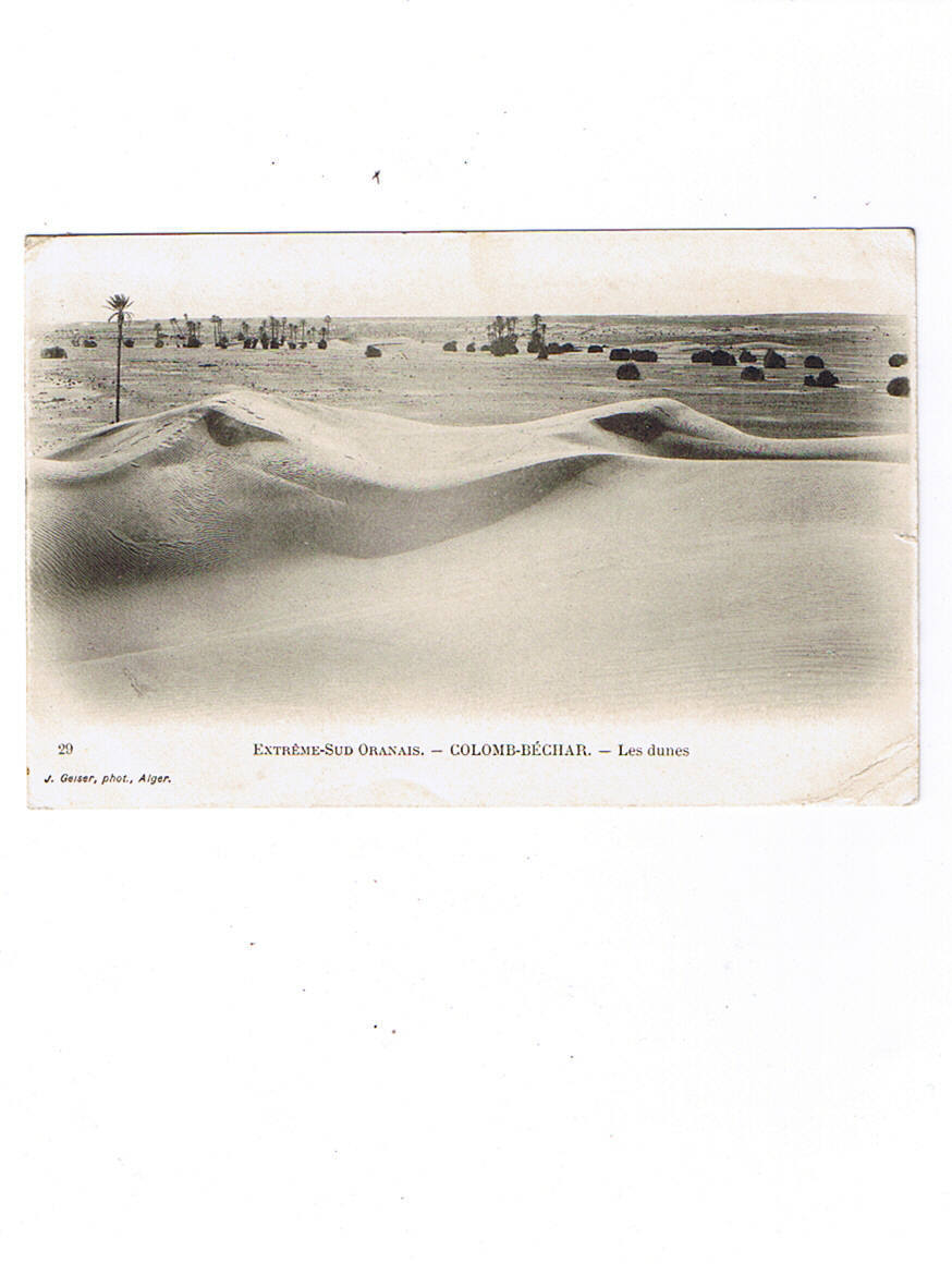 COLOMB BECHAR    29  les dunes   circulée 1908