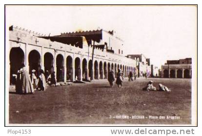 CPA Algérie Colomb Béchar _ place des arcades
