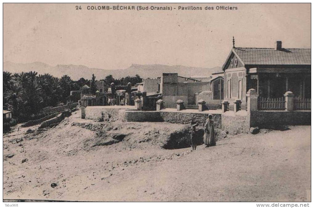 CPA COLOMB BECHAR PAVILLONS DES OFFICIERS.