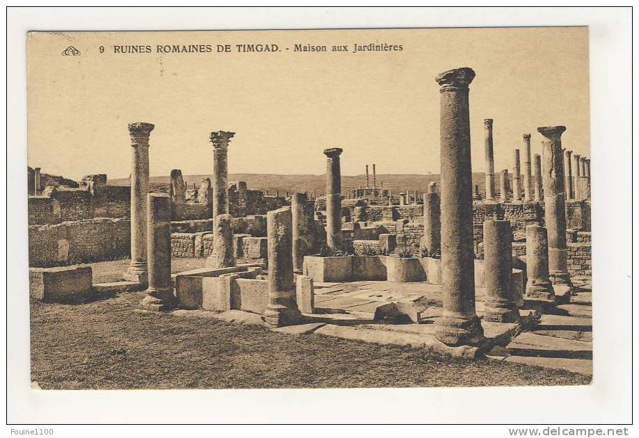 ruines romaines de timgad ( près de batna ) maison aux jardinières