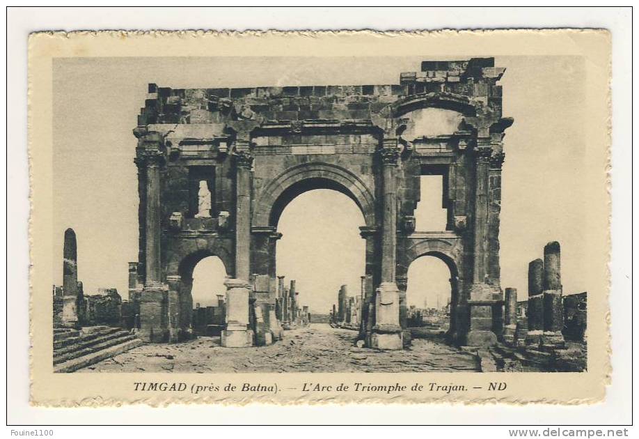 ruines romaines de timgad ( près de batna ) l' arc de triomphe de trajan