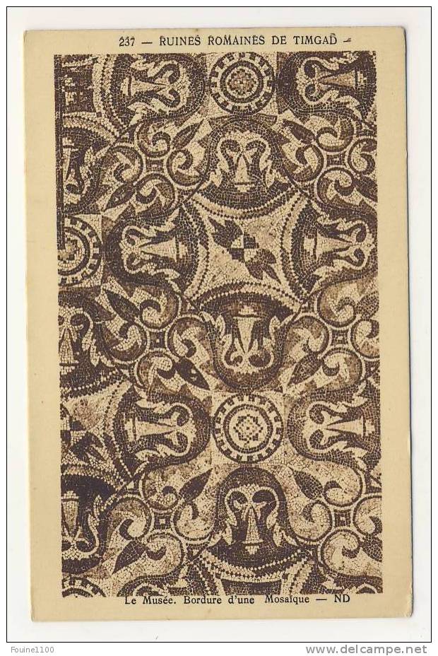 ruines romaines de timgad ( près de batna ) le musée bordure d' une mosaïque