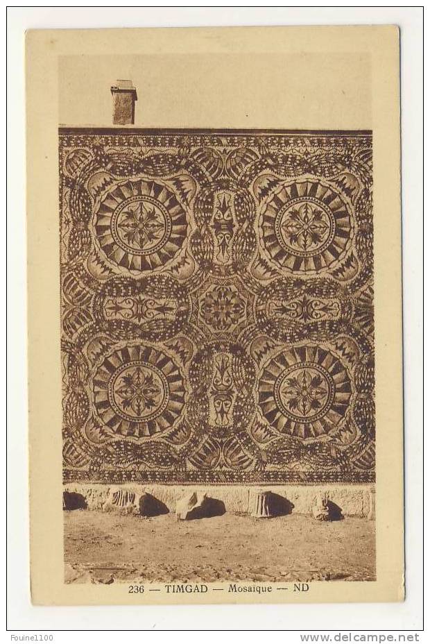 ruines romaines de timgad ( près de batna )  mosaïque