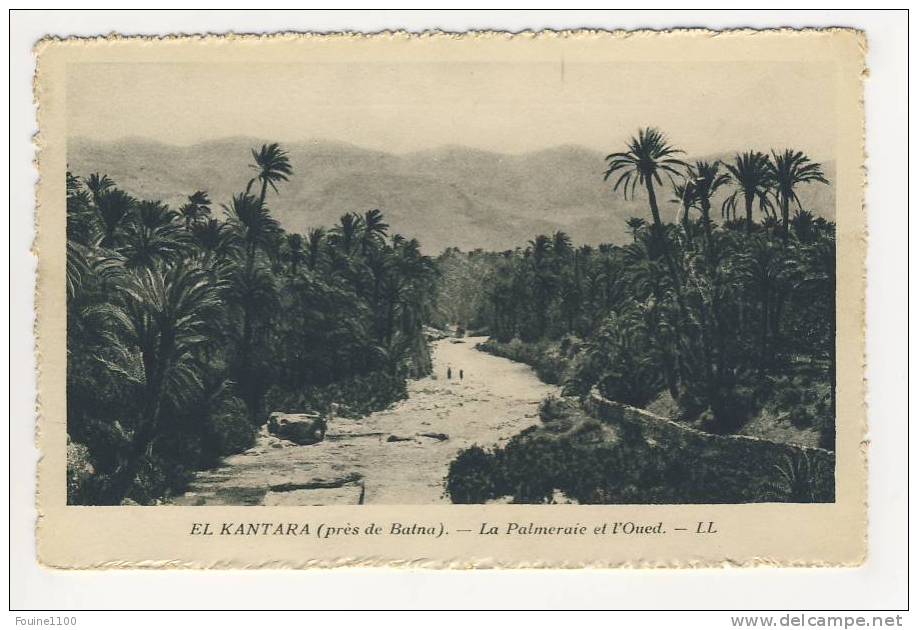 el kantara ( près de batna ) la palmeraie et l' oued