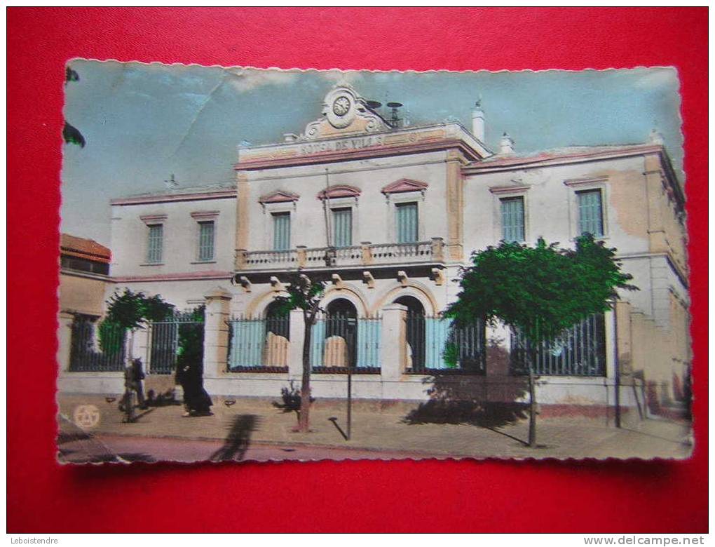 CPSM-ALGERIE-BATNA -L'HOTEL DE VILLE -3 PHOTOS DE LA CARTE
