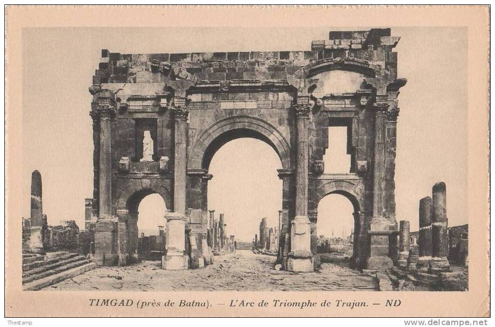 Timgad (prés de Batna), L´Arc de Triomphe de Trajan - ND, neuf ca. 1930