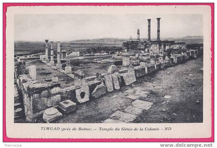 1046  ALGERIE   TIMGAD  près de Batna  Temple du Génie de lma Colonie