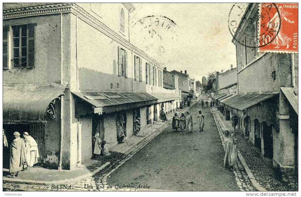 ALGERIE - BATNA - UNE RUE DU QUARTIER ARABE   1909