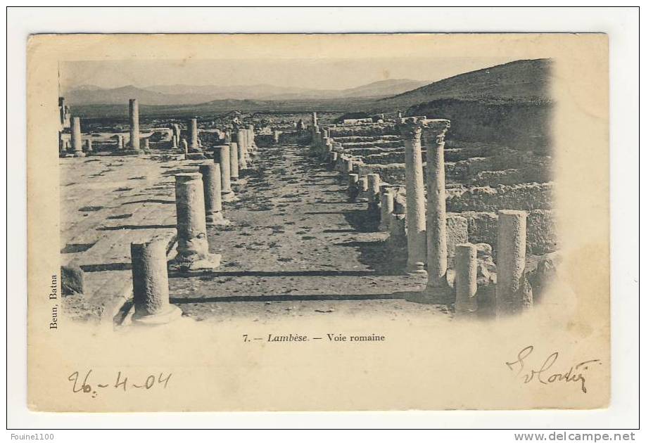 lambèse voie romaine ( environs de batna )( peu courante )
