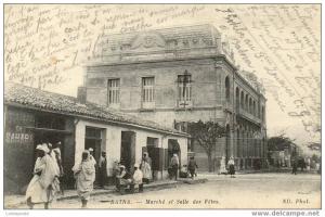 ALGERIE - CPA - BATNA - Marché et Salle des Fêtes - SUPERBE carte ANIMEE