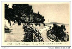 bone - hôtel transatlantique - terrasse de la mer et route de la corniche