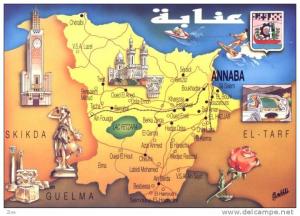 Algérie - Carte Géographique d´Annaba (Bone)