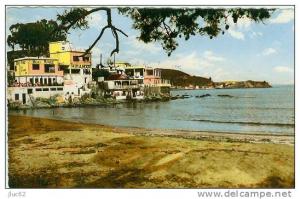 CP.   ALGERIE.  BONE. LA  PLAGE  DE  BONE  ET  HOTEL  MIRAMAR
