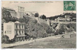 BONE  VUE SUR LES REMPARTS ET L HOPITAL CIVIL