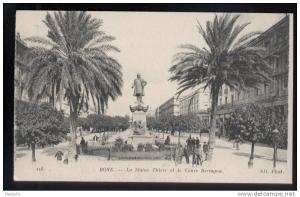 CPA. -  BONE. -  LA STATUE THIERS ET LE COURS BERTOGNA....(6624)