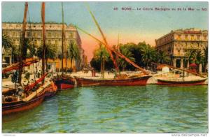 ALGERIE - BONE - LE COURS BERTAGNA VU DE LA MER