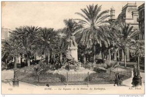 Algérie - BONE (Annaba)  -  Le Square et la statue de Bertagna -CPA  Editions  N-D phot  n° 177* PRIX FIXE
