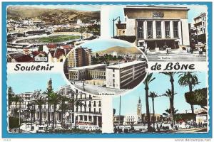CARTE POSTALE SOUVENIR DE BONE . EDITION ANOUI 2 RUE BUGEAUD BONE