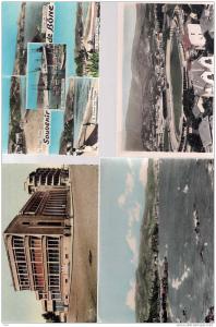 ALGERIE .BÔNE . 4  cartes . Stade, corniche, ..