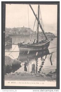 CPA Bone, Un Coin du Port et de la Ville