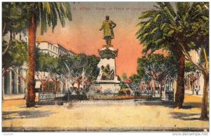ALGERIE - BONE - Statue de Thiers et Cours Bertagna