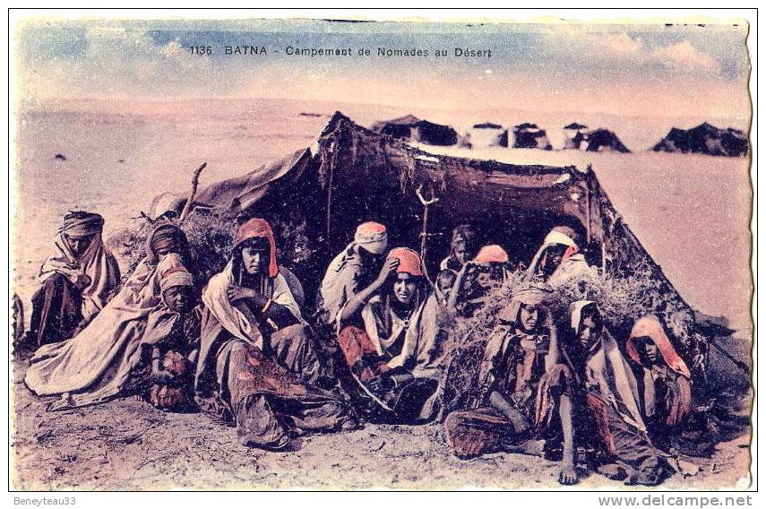 CPA (Réf I083) 1136 BATNA (AFRIQUE - ALGÉRIE) Campement de Nomades au désert (animée)
