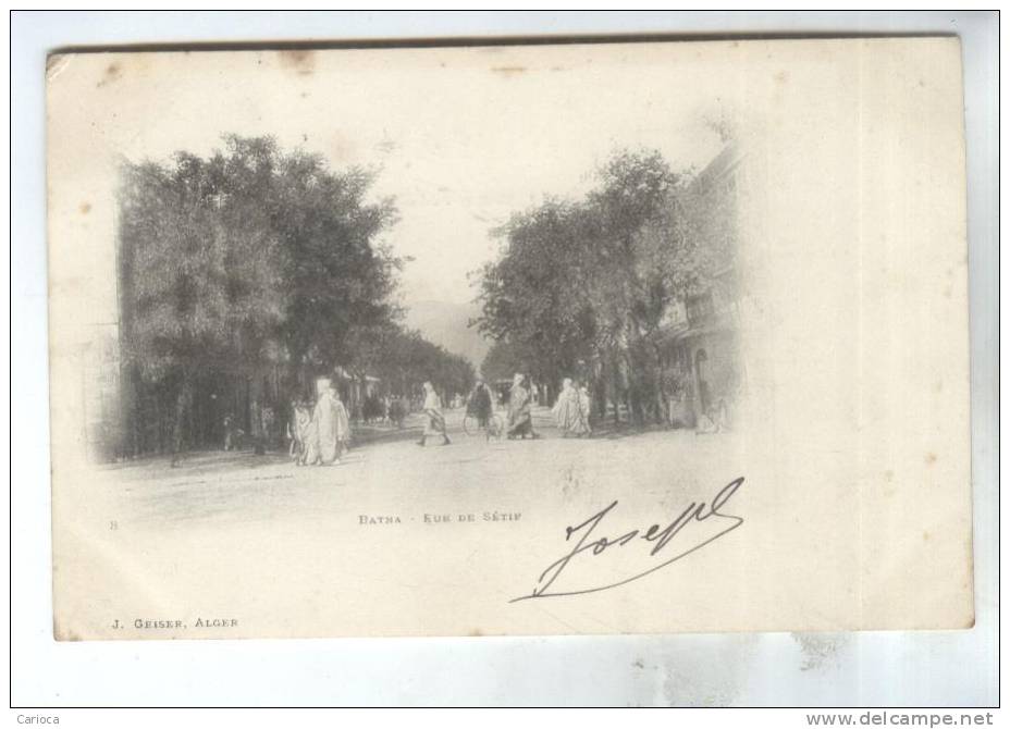 CPA BATNA, RUE DE SETIF   EN 1902