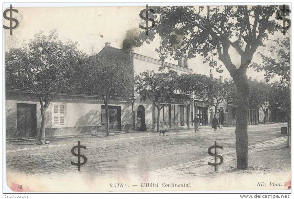BATNA Bathenth Algérie  l' hotel Continental ( pharmacie Nelva ) 1916