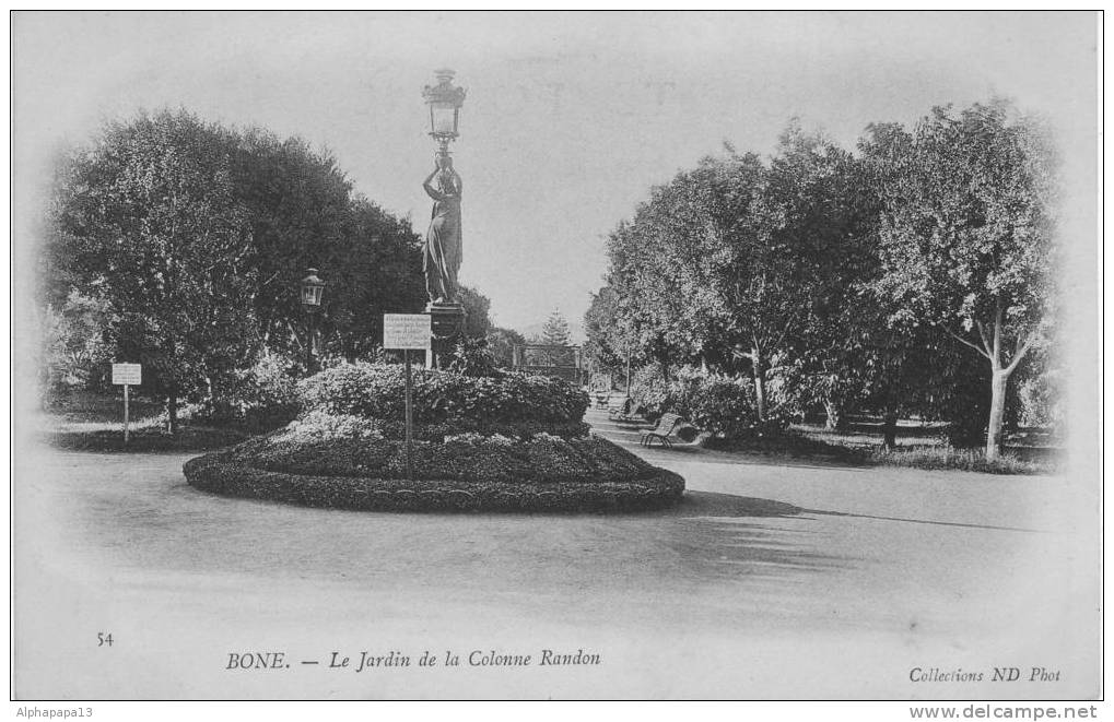 CPA BONE jardin de la colonne Randon