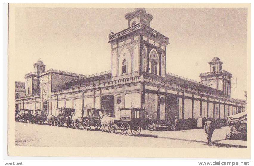 carte postale ancienne 1930 Algérie Bone  (fètes du centenaire en 1930)le marché arabe