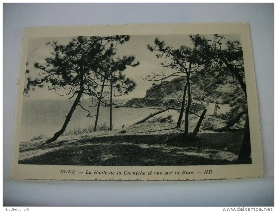 ALGERIE - BONE - LA ROUTE DE LA CORNICHE ET VUE SUR LA BAIE - (EDITION ND. PARIS)