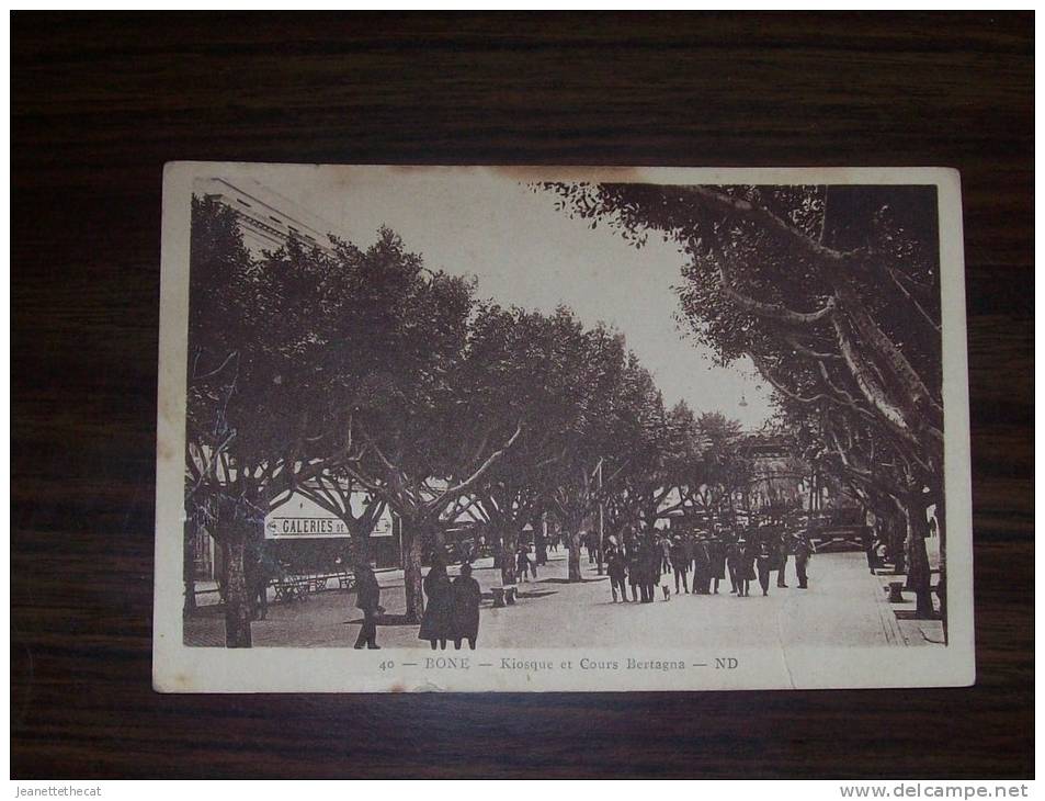 ALGERIE BONE ANNABA kiosque et cours bertagna bien animée pub dattes muscades maison de marseille