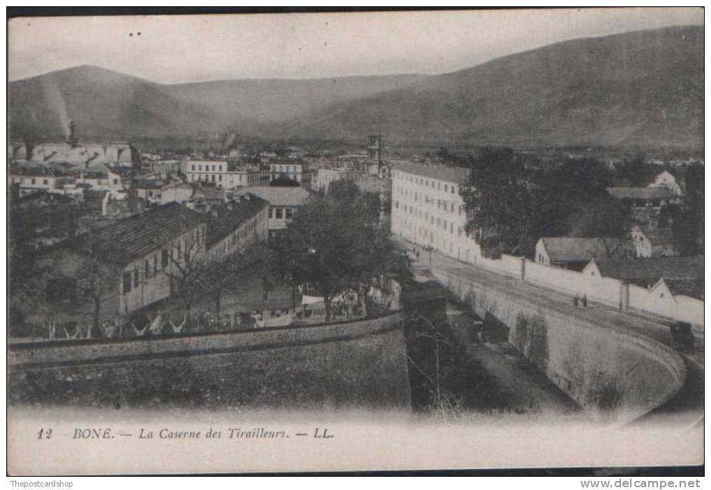 CPA ALGER ALGIERS ALGERIA  BONE No.12 LA CASERNE DES TIRAILLEURS LL LOUIS LEVY MILITARY BARRACKS