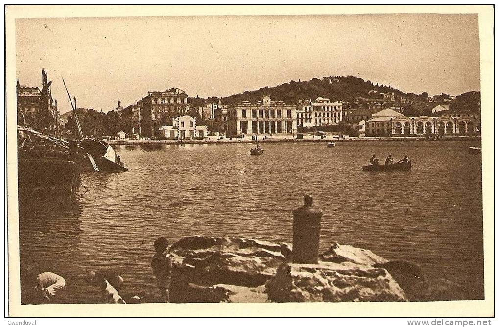 CPA L'Algérie Centenaire 1930 BONE Quai Warnier. Palais Consulaire et Docks, animée