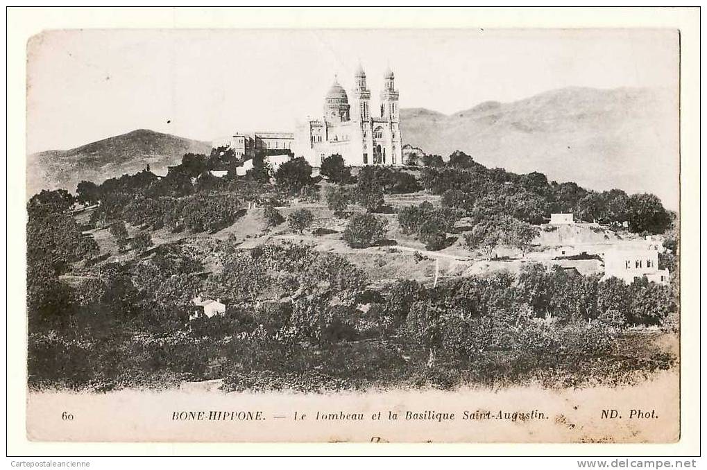 ALGERIE BONE HIPPONE Annaba TOMBEAU BASILIQUE AUGUSTIN F.M. 04.01.1917 à Pharmacie GASC Lacaune Tarn ¤ NEURDEIN ALGERIA