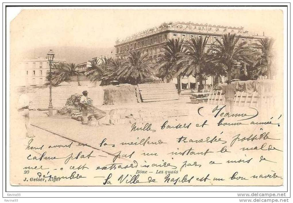 Algérie Bône . Les Quais