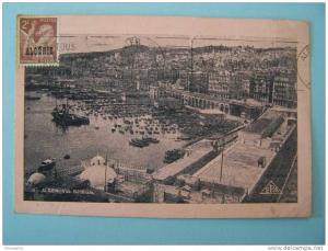 CARTE POSTALE/ALGER/PORT/PANORA MA