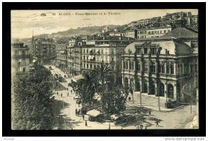 CPA AFRIQUE ALGERIE PLACE BRESSON ET LE THEATRE / CIE ALSACIENNE 1931