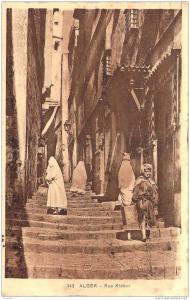 1933 ALGERIE ALGER RUE KLEBER TAD ALGER FLAMME PASSER L´HIVER A ALGER
