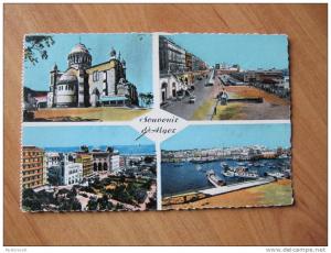 Y6I - cpsm  ALGER souvenir d alger multivues (coll zeghnoun hocine au souks algerois ALGER) CIM