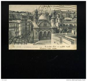 ALGERIE - ALGER -  la cathédrale et la casbah