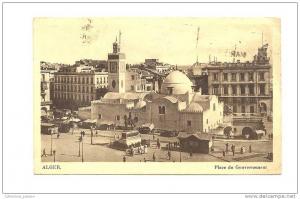 cp, Algérie, Alger, Place du Gouvernement, voyagée