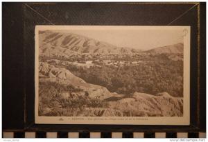 ALGERIE NEGRINE VUE GENERALE DU VILLAGE ARABE ET DE LA PALMERAIE